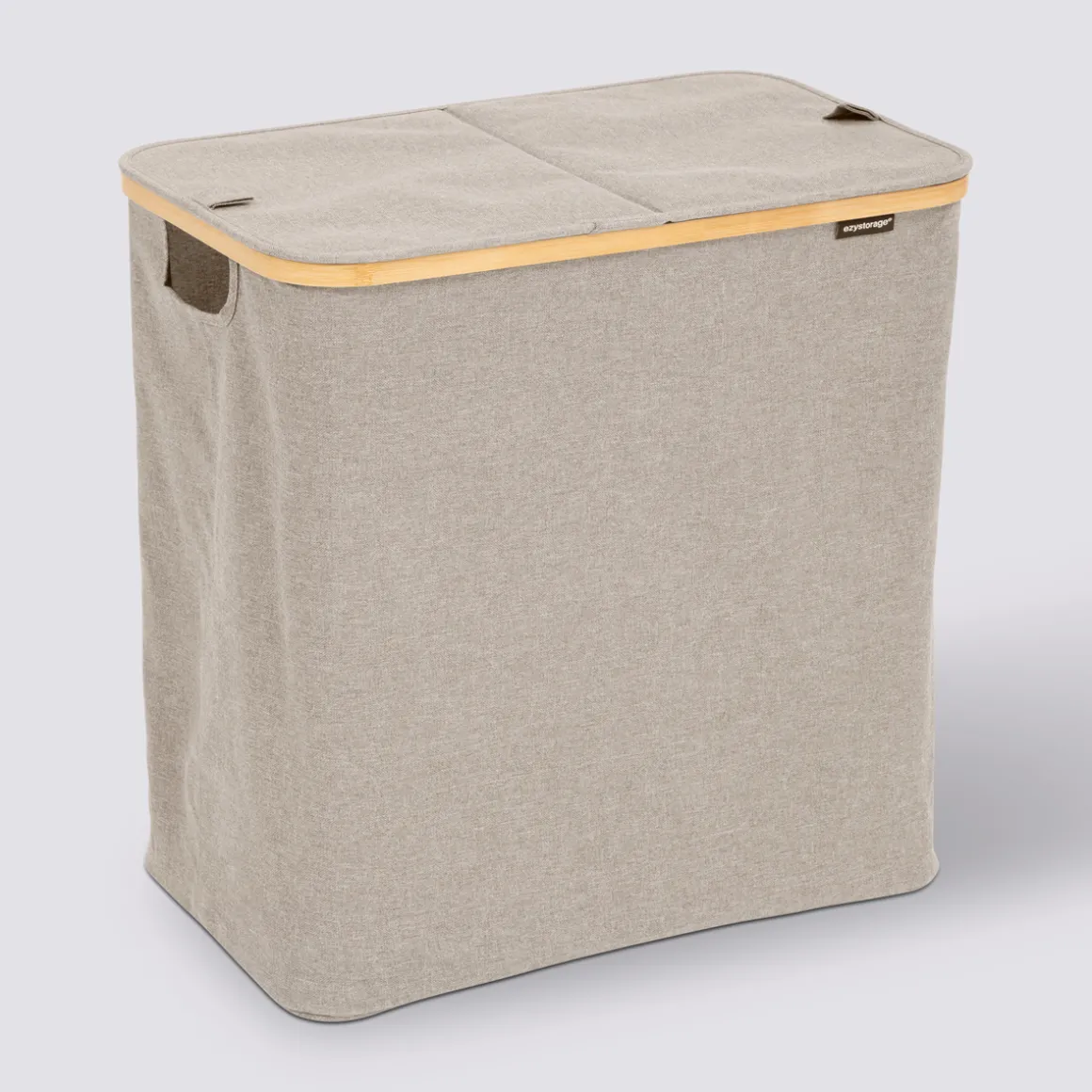 Panier à linge pliable double 80L, Gris