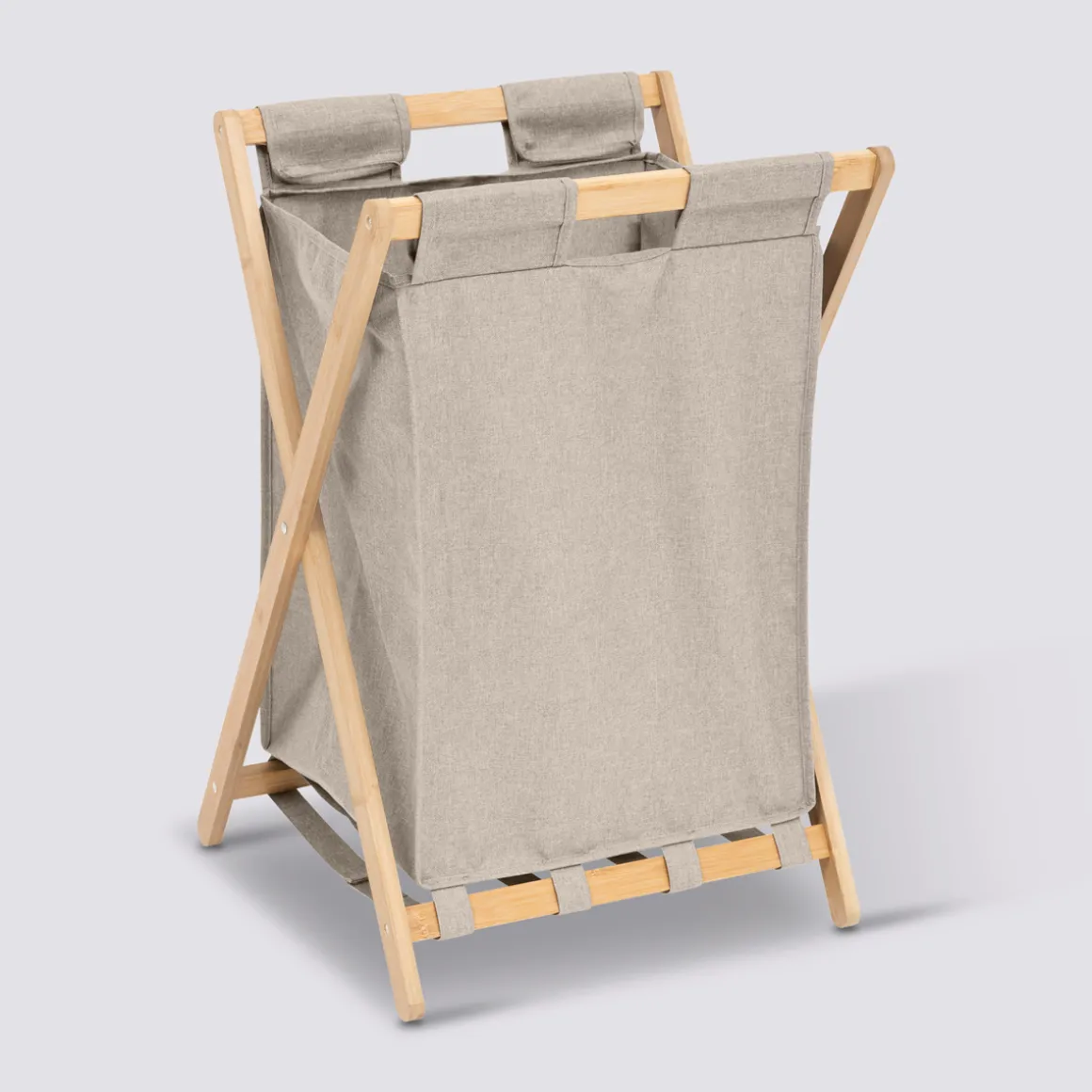 Panier à linge pliable 50L, Gris