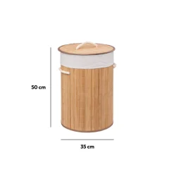 Panier à linge rond, 48L