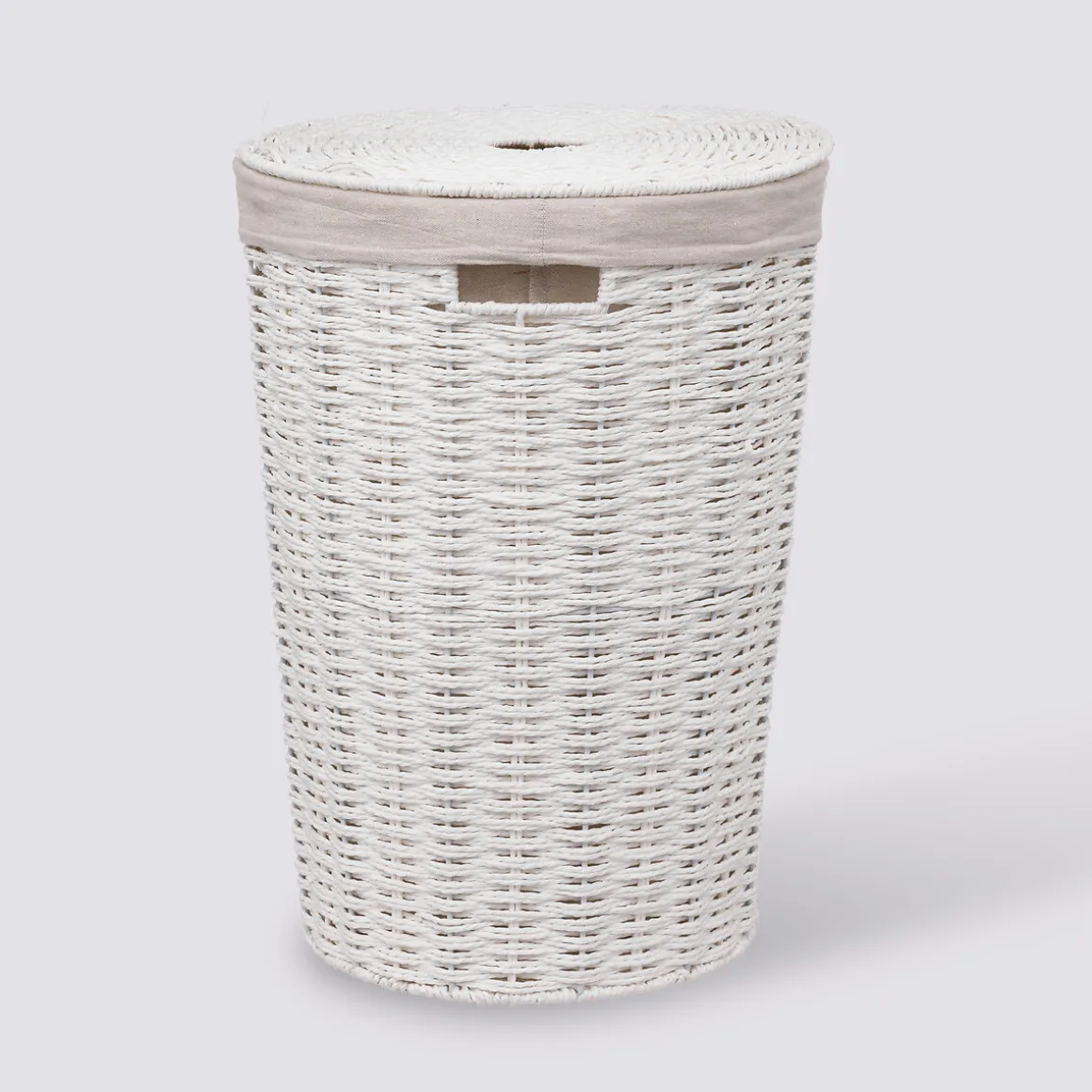 Panier à linge rond 40L, Blanc