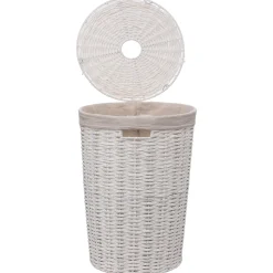 Panier à linge rond 40L, Blanc