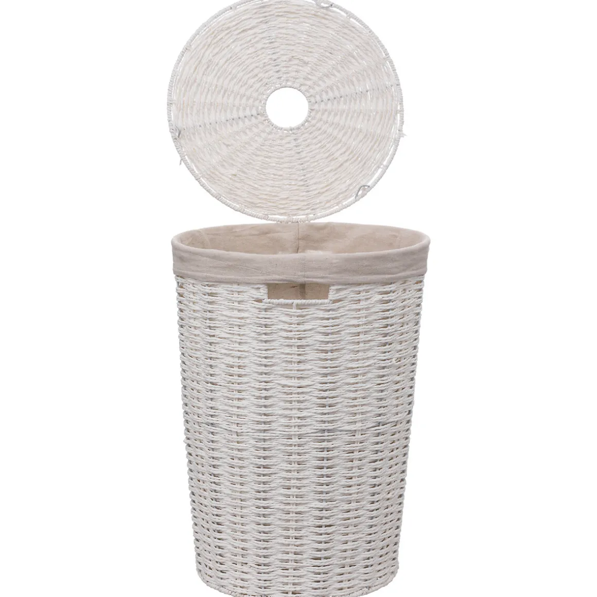 Panier à linge rond 40L, Blanc