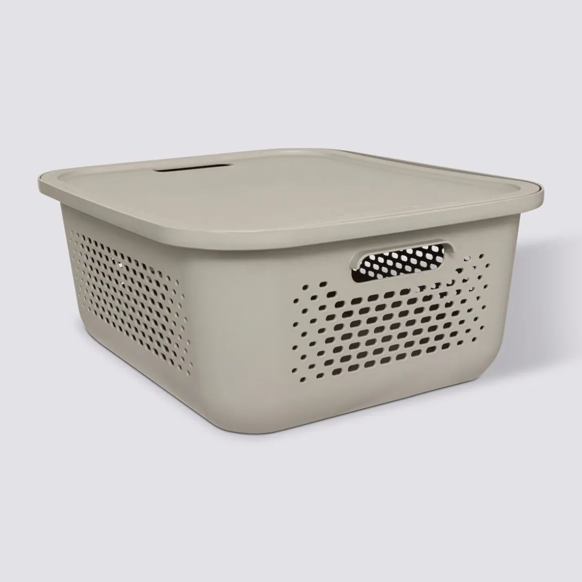 Panier avec couvercle 13,9L, Lin
