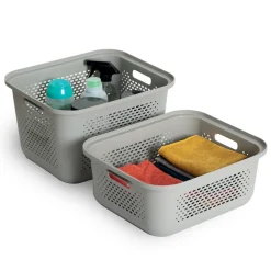 Panier avec couvercle 13,9L, Lin