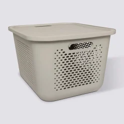 Panier avec couvercle 19,6L, Lin