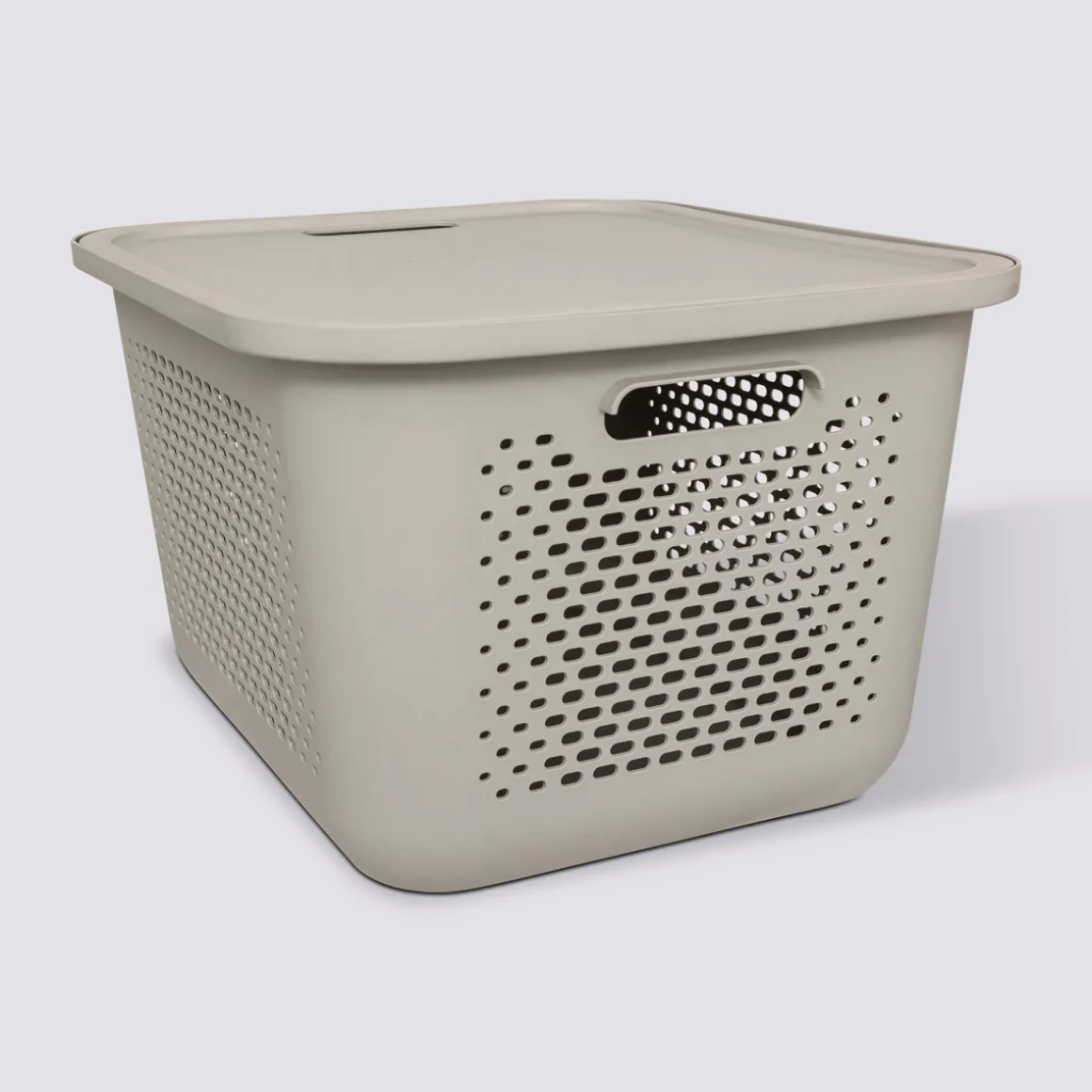 Panier avec couvercle 19,6L, Lin