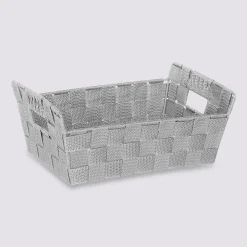 Panier de rangement bisauté, Gris