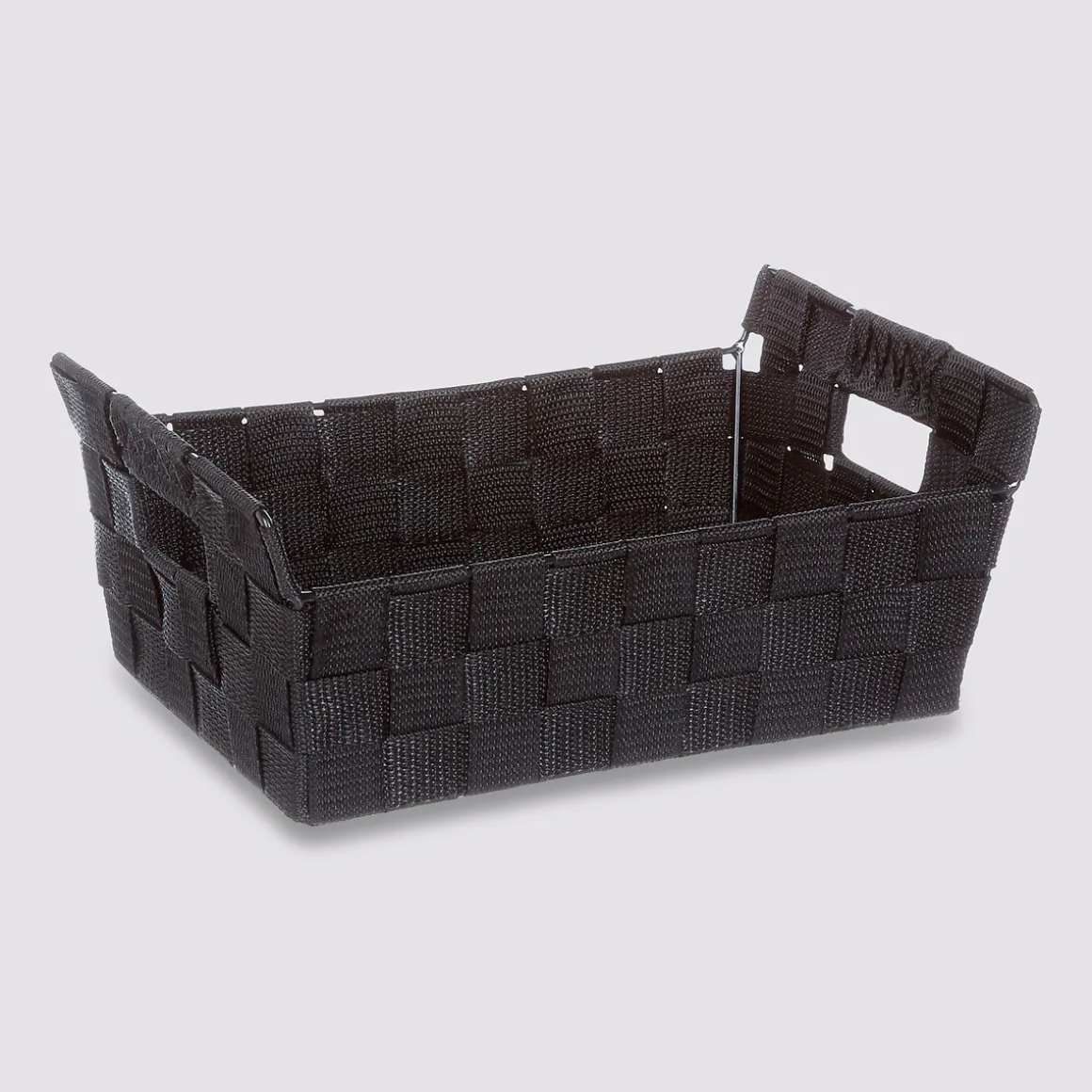 Panier de rangement bisauté, Noir