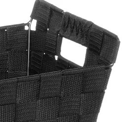 Panier de rangement bisauté, Noir