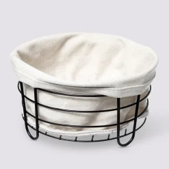 Panier en acier 25cm - Beige, Noir