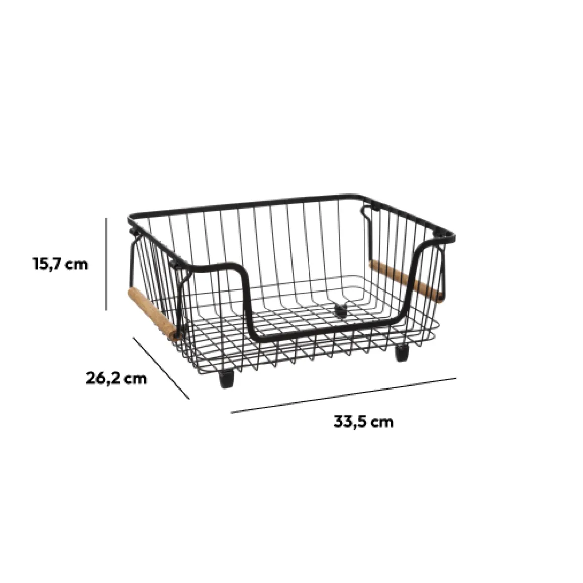 Panier en métal empilable, Moyen format