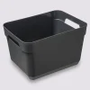 Panier en plastique grand modèle, Gris