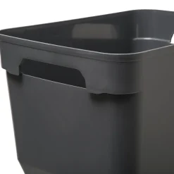 Panier en plastique grand modèle, Gris