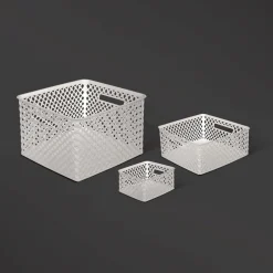 Panier en plastique 4L, Blanc