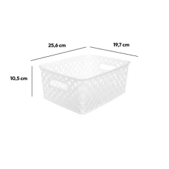 Panier en plastique 4L, Blanc