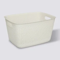 Panier en plastique 17L, Crème
