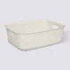 Panier en plastique 10L, Crème