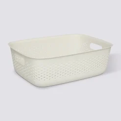 Panier en plastique 10L, Crème