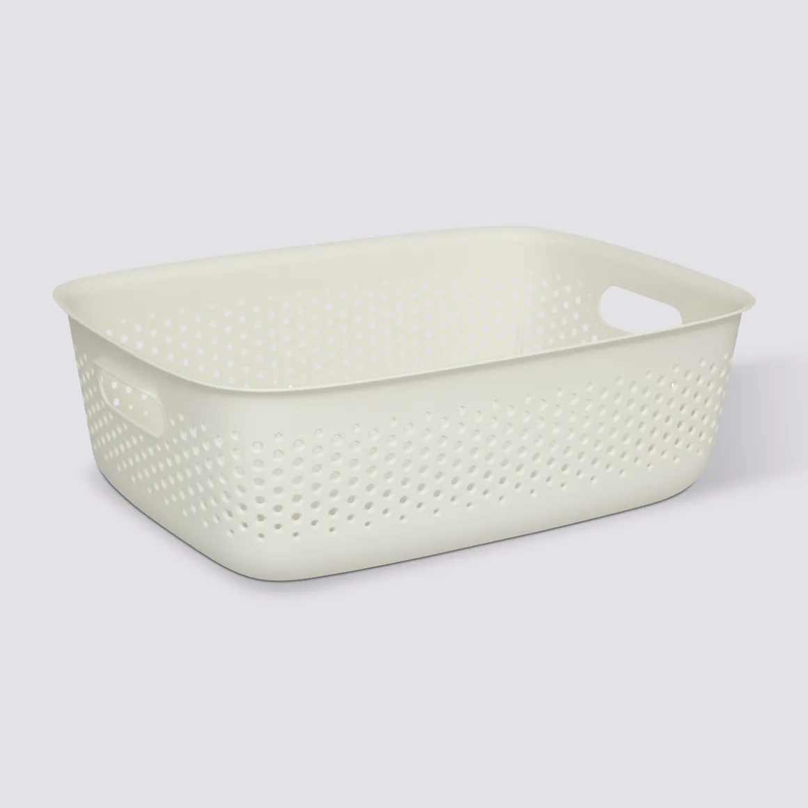 Panier en plastique 10L, Crème