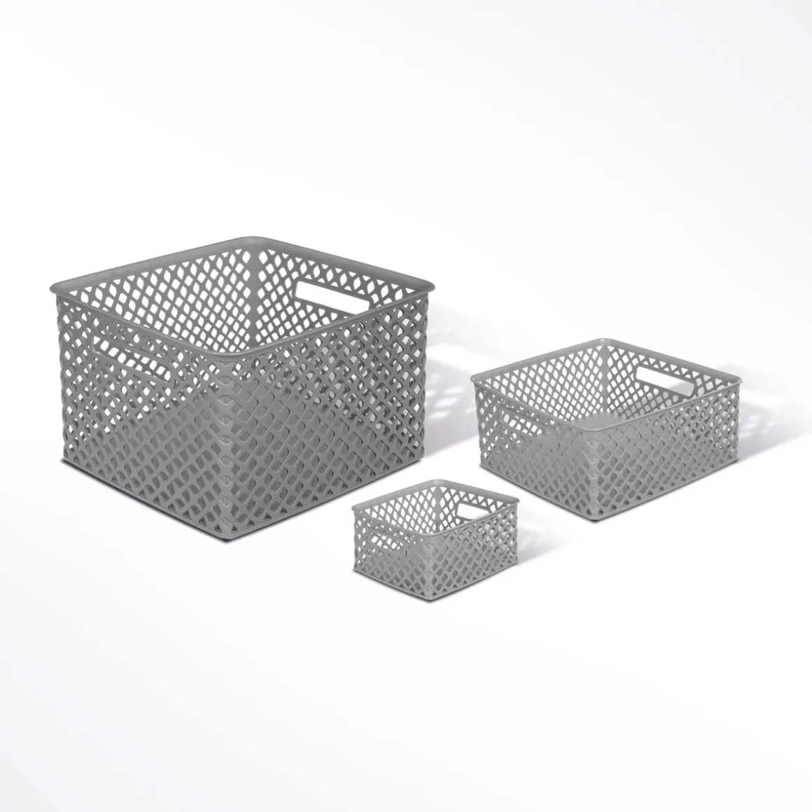 Panier en plastique 11L, Gris