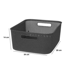 Panier en plastique 11L, Gris anthracite