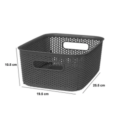 Panier en plastique 4L, Gris anthracite