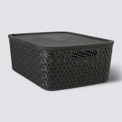 Panier en plastique 15L, Noir