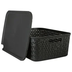 Panier en plastique 15L, Noir