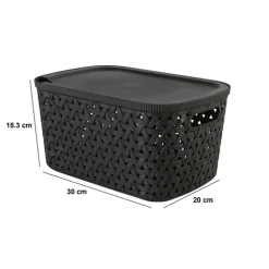 Panier en plastique 6,7L, Noir