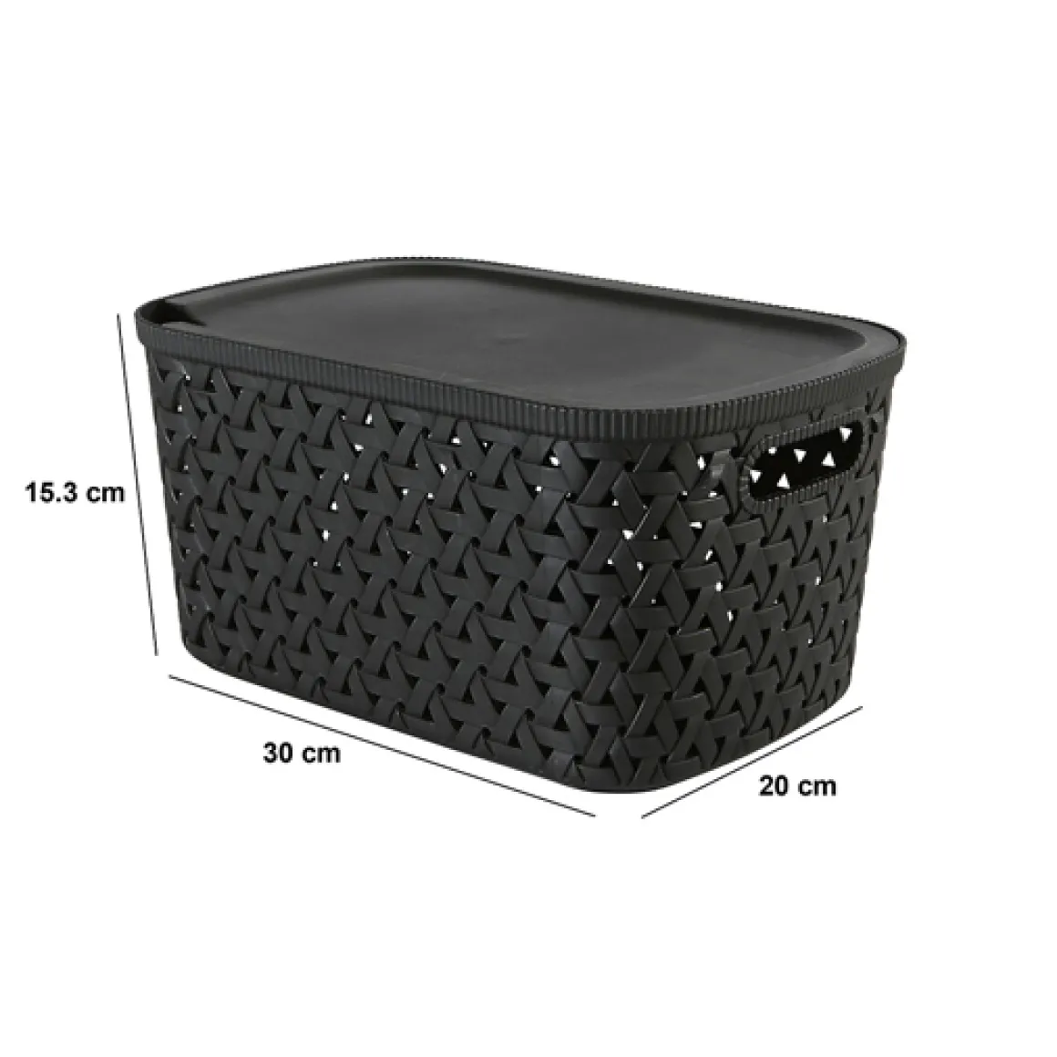 Panier en plastique 6,7L, Noir