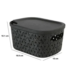 Panier en plastique 2,3L, Noir