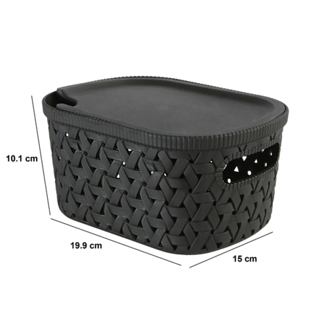 Panier en plastique 2,3L, Noir