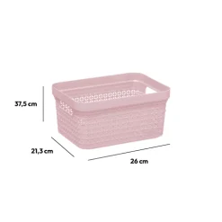 Panier en plastique 17L, Rose