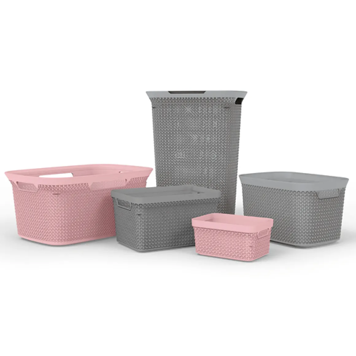 Panier en plastique 25L, Rose