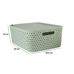 Panier en plastique 15L, Sauge