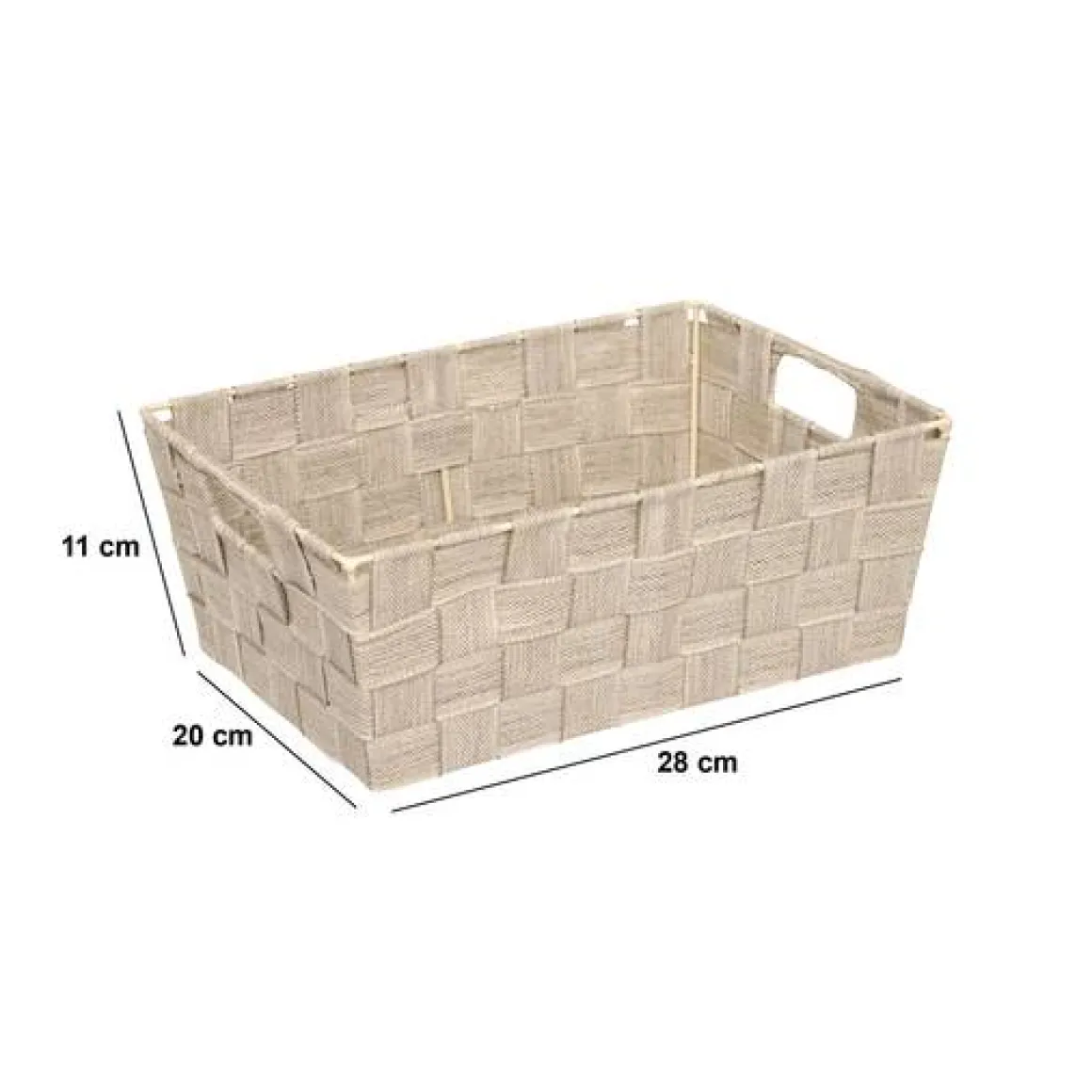 Panier, l.28 cm, Beige