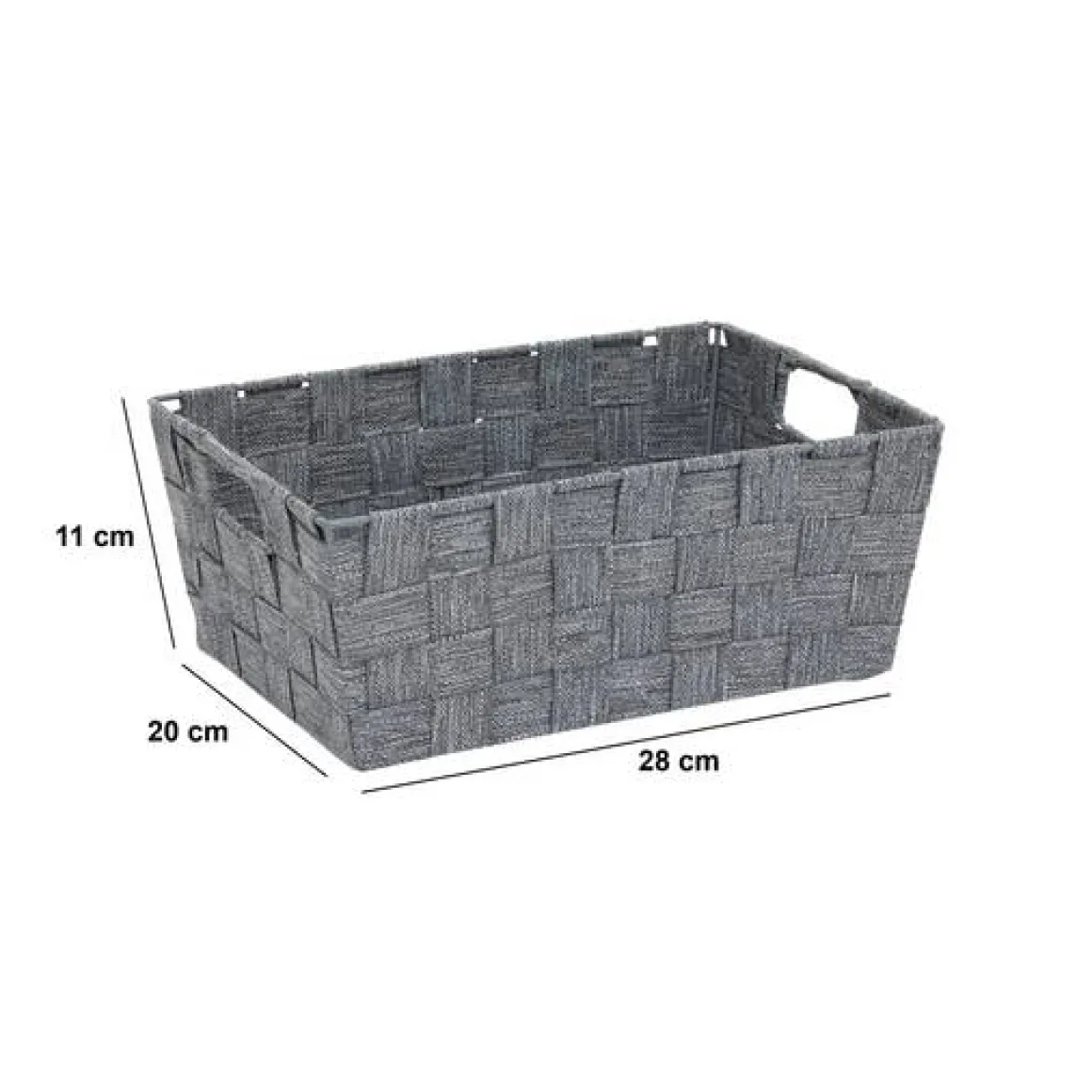 Panier, l.28 cm, Gris