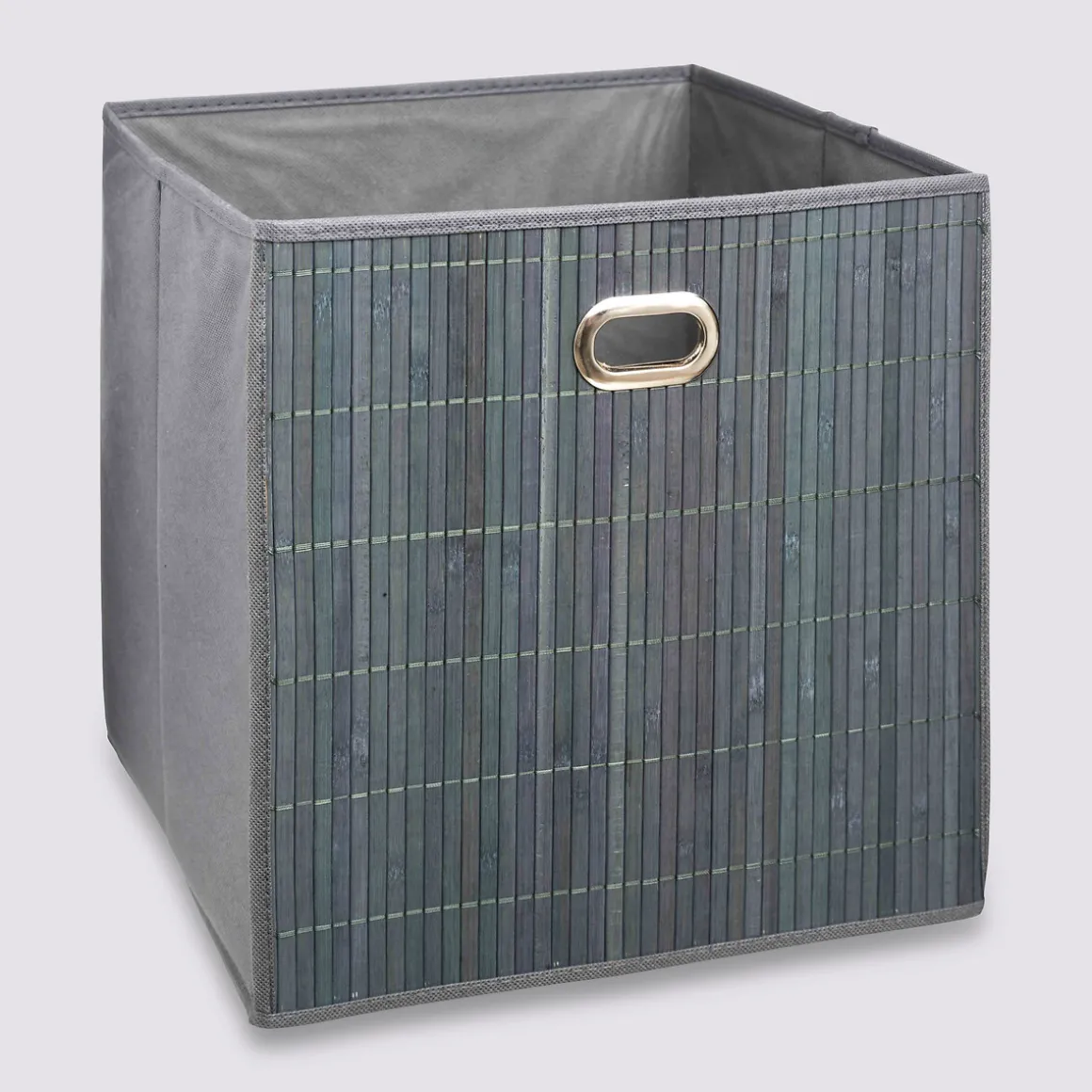 Panier latte bambou 31x31cm, Gris