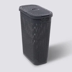 Panier linge 40L, Gris anthracite