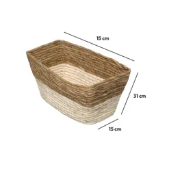 Panier paille 15x31 cm, Naturel