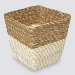 Panier paille 31x31 cm, Naturel