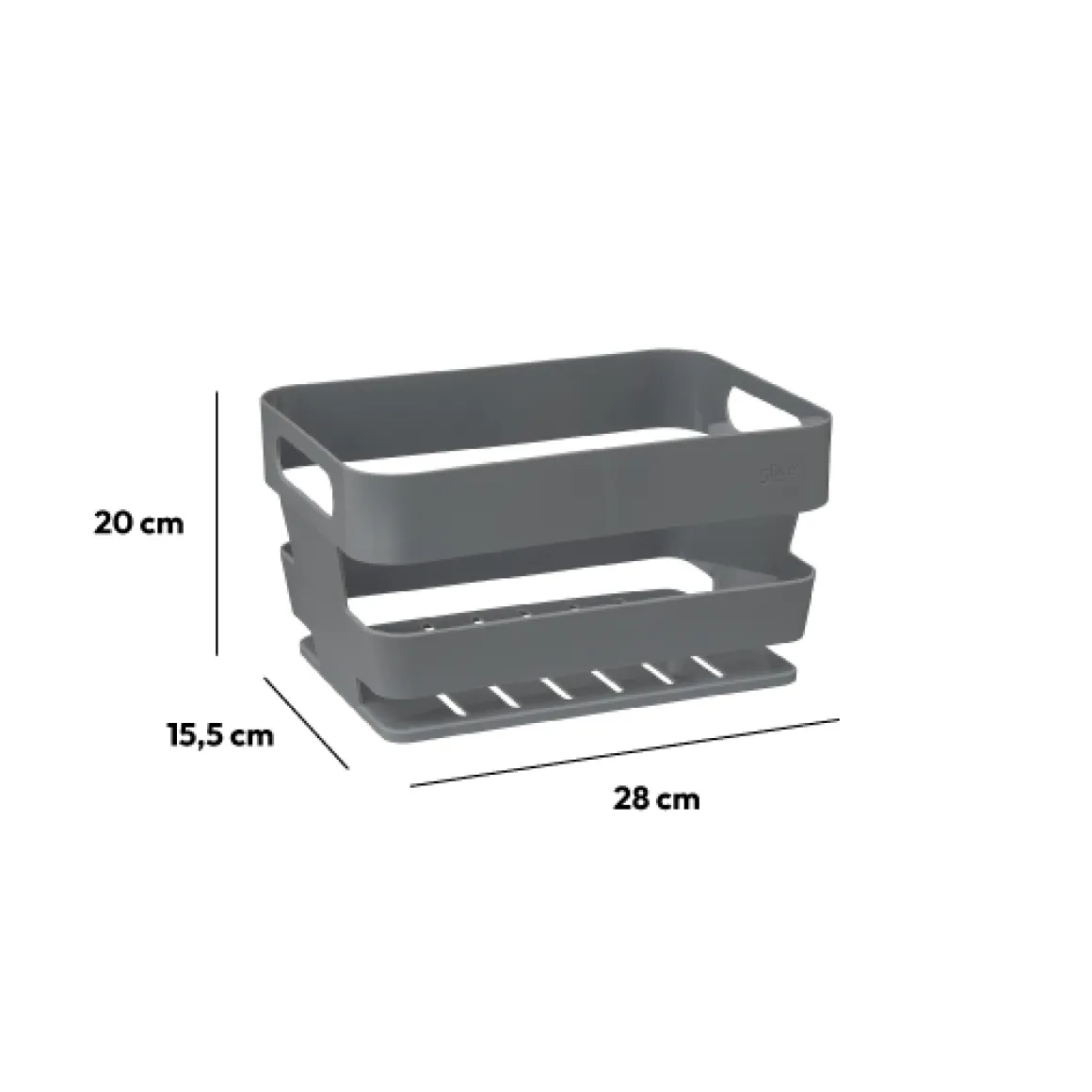 Panier plastique, Gris