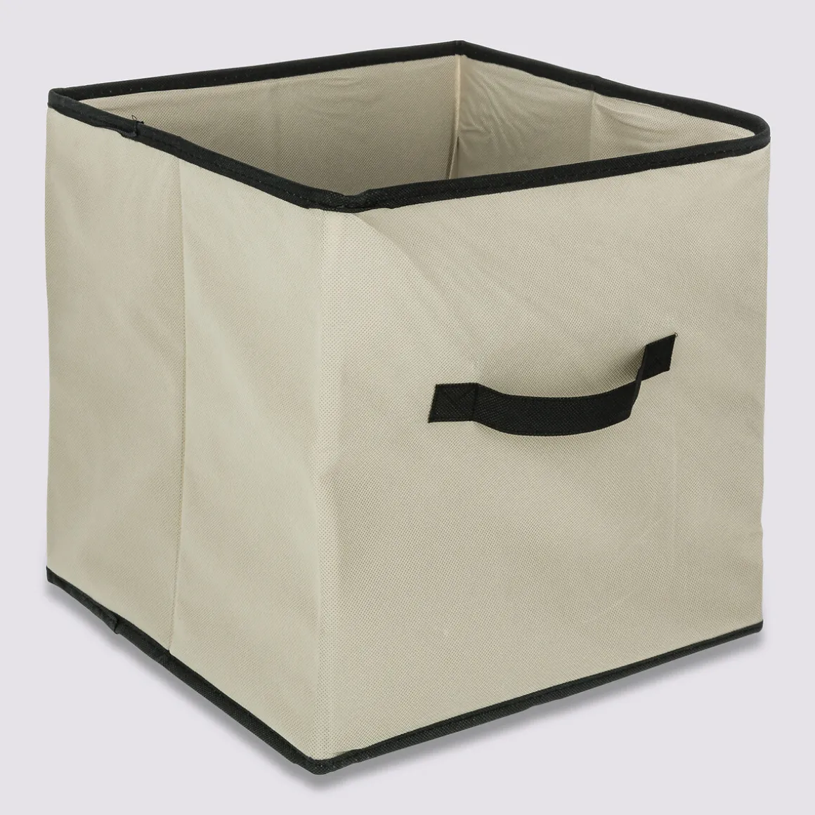 Panier tissu lanière 31x31 cm, Beige