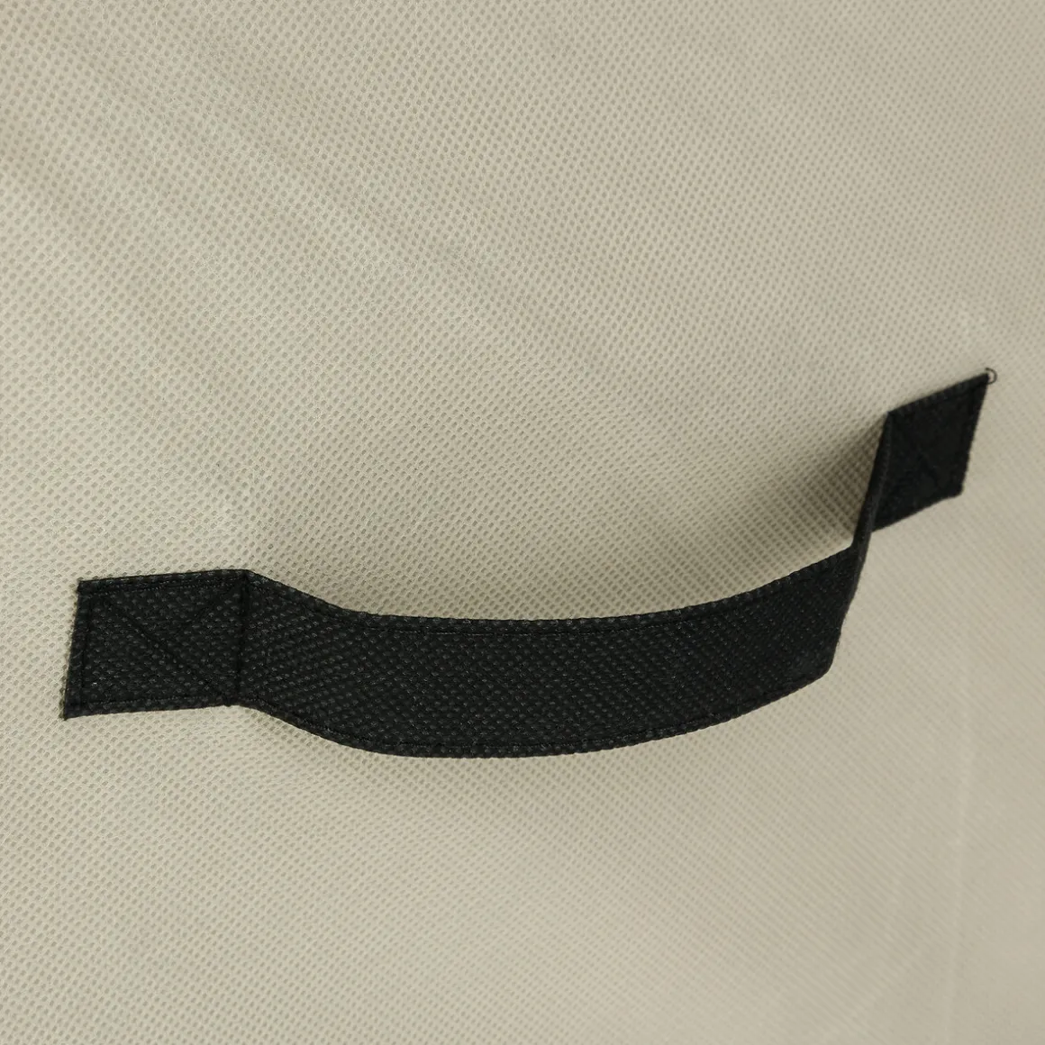 Panier tissu lanière 31x31 cm, Beige