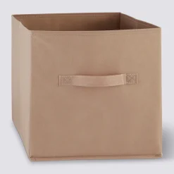 Panier tissu lanière 31x31 cm, Rose blush