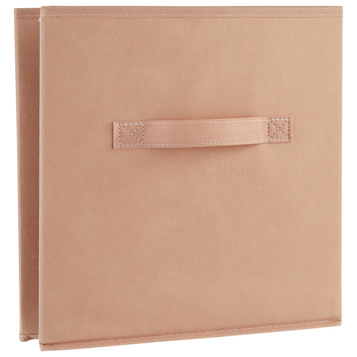 Panier tissu lanière 31x31 cm, Rose blush