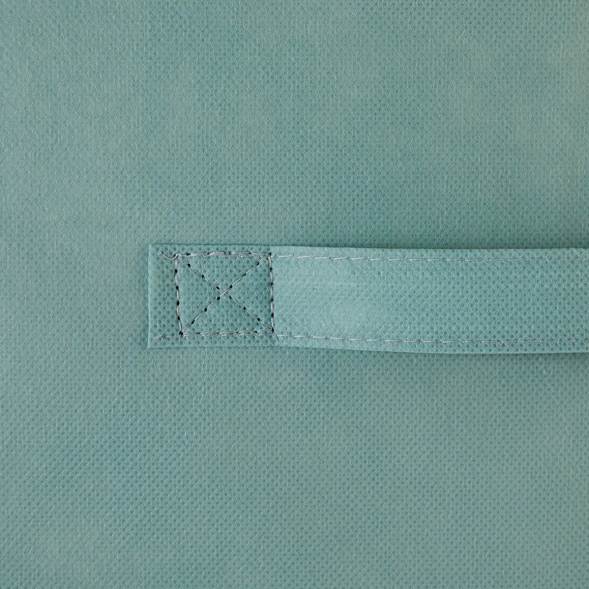 Panier tissu lanière 31x31 cm, Vert céladon