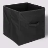 Panier tissu lanière 31x31 cm, Noir
