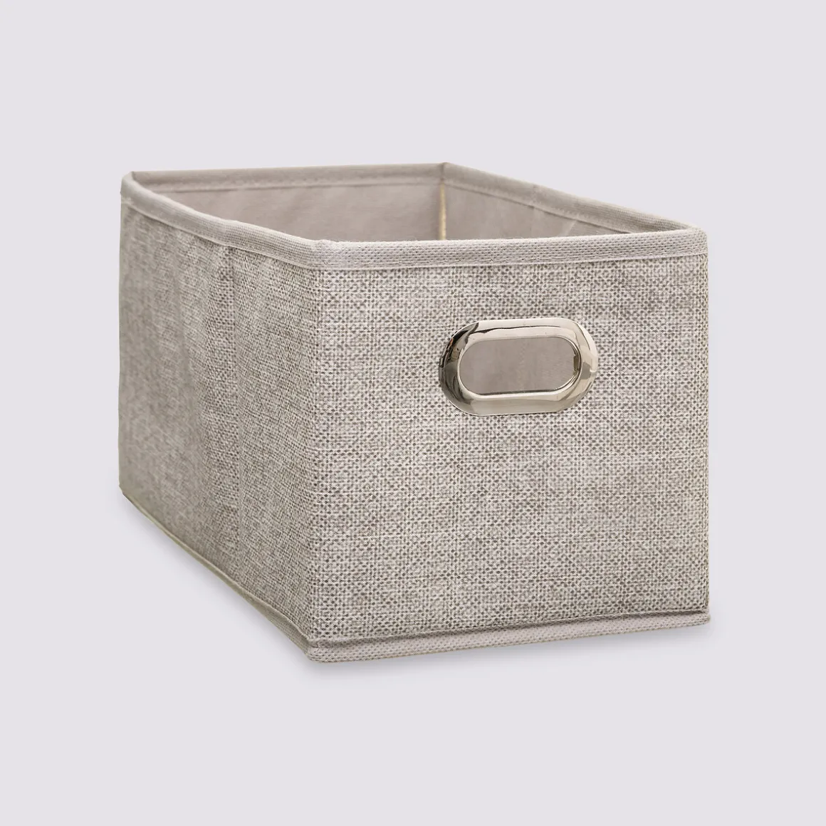 Panier tissu 15x31 cm, Beige chiné