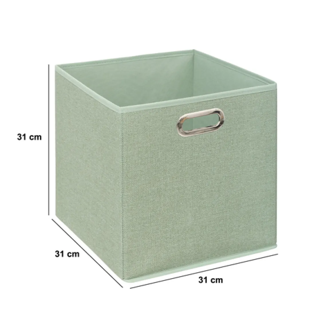 Panier tissu 31x31 cm, Bleu pétrole